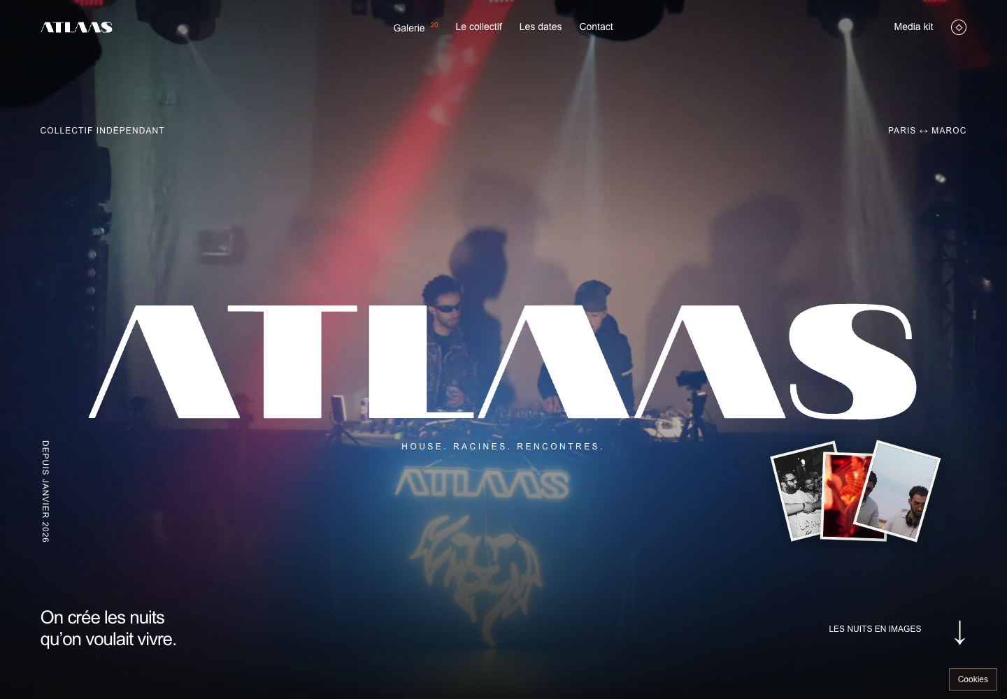 ATLAAS music collective — Homepage / Desktop