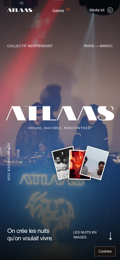 ATLAAS music collective — Homepage / Mobile